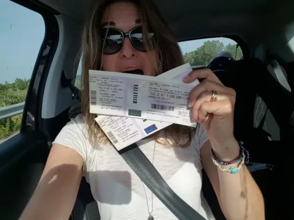 selfie en route vers TINALS au Paloma de Nîmes pour voir Moderat