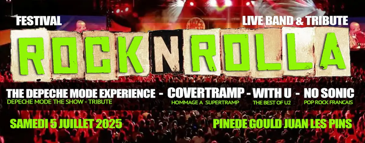 concert de 3 tribute bands de supertramp, U2 et depeche mode en juillet 2025 a antibes juan les pins