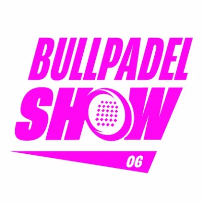 logo du Bullpadel Show 06 2025, un tournoi de padel et evenement festif qui aura lieu a juan les pins les 20 et 21 juin 2025 