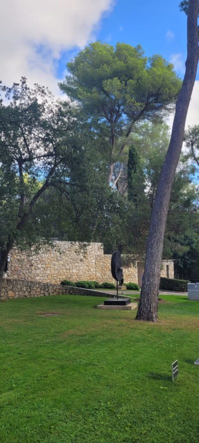 Vue du parc arborée de la Fondation Maeght