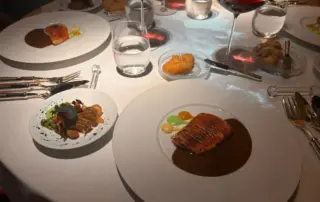 table gastronomique Maison Joia Nice plats et accord mets vin