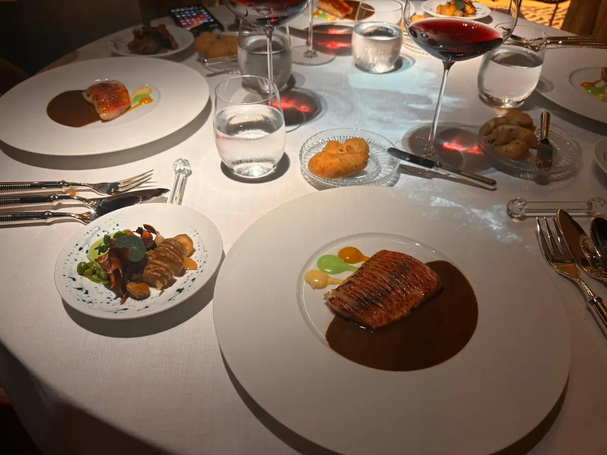 table gastronomique Maison Joia Nice plats et accord mets vin