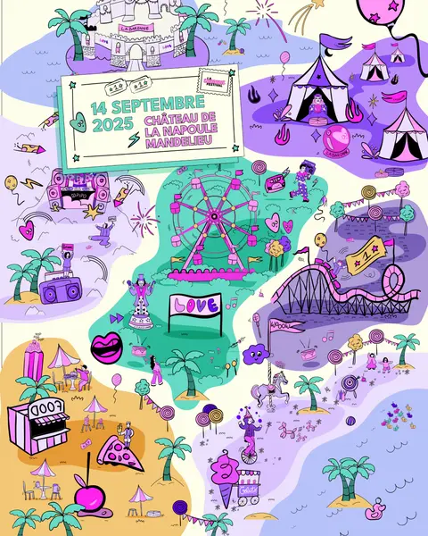 affiche de la baronne festival ayant lieu a mandelieu la napoule en septembre 2025