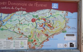 Plan des randonnées dans le massif de l'Esterel