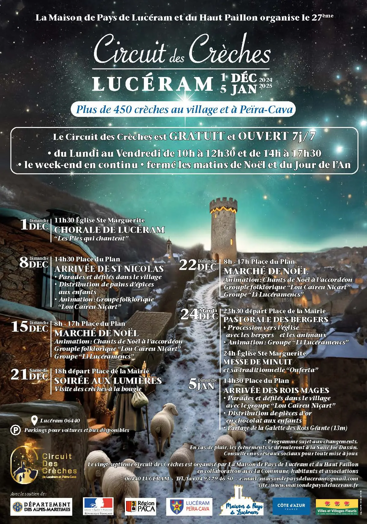 affiche du circuit des creches de luceram et peira cava