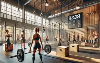 image IA generee par dalle pour illustrer a quoi ressemble un box de crossfit