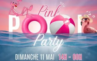 flyer de la prochaine dinette pool party a venir le 11 mai a mandelieu