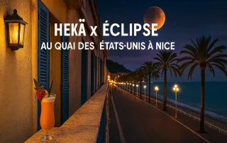 image IA montrant la chapa sur le quai des etats unis a nice avec palmiers et pleine lune