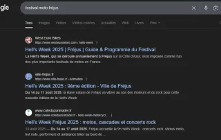 preuve de classements sur google de la hells week frejus 2025