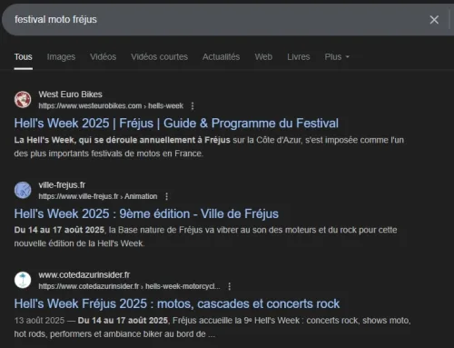 Top 5 Google : Hell’s Week 2025 – visibilité organisateur (cas local)