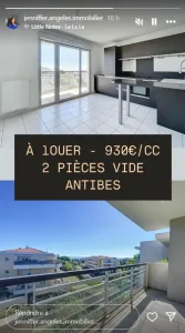 exemple d'annonce de location disponible sur le site ou l'instagram d'angeles immobilier