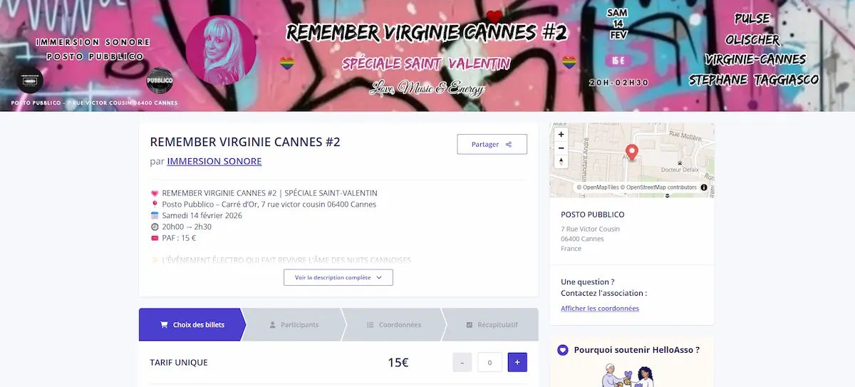 flyer de la soiree remember virginie cannes acte 2 reportée au 21 mars 2026 au glass club a cannes