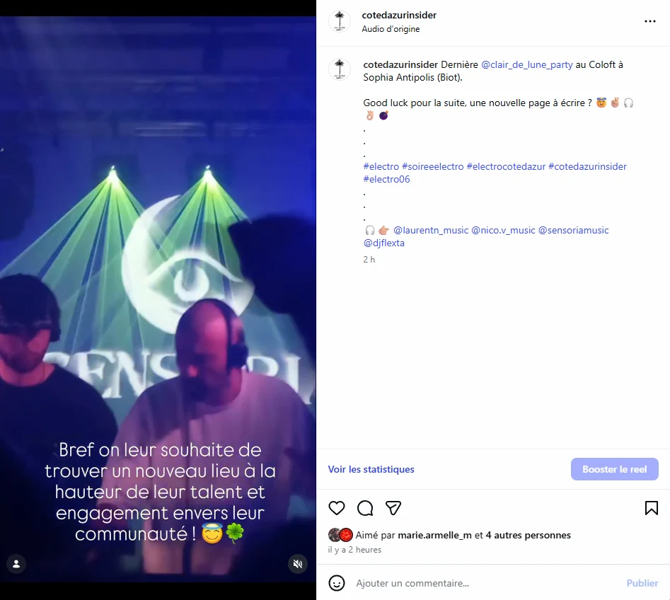 derniere clair de lune party au coloft a sophia antipolis le 27 mars 2026