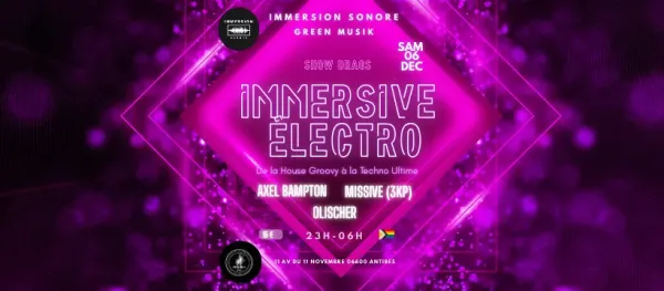 visuel immersive electro edition du 6 decembre 2025 green musik antibes