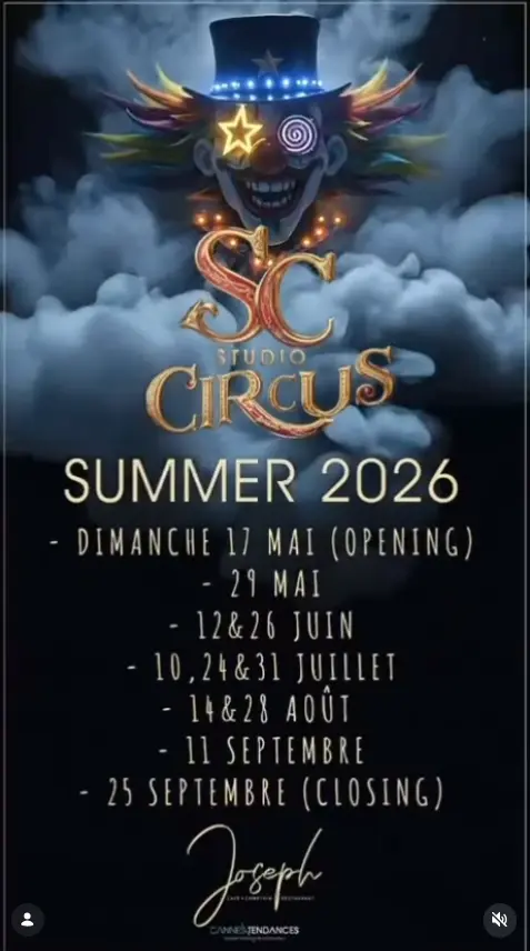 flyer programme studio circus printemps et été 2026