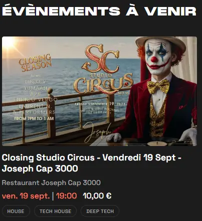 Studio Circus 29 août