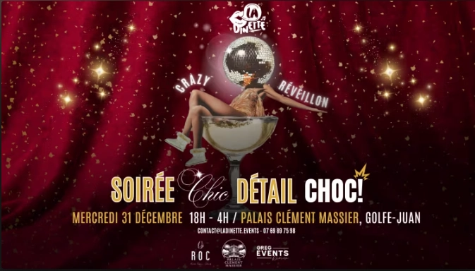flyer la dinette crazy reveillon prévu le 31 décembre 2025 à Golfe-Juan