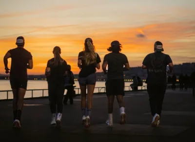 asics testing social run promenade des anglais nice