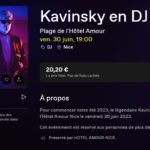 le DJ Kavinsky se produire a la plage de l'hotel amour a nice le 30 juin 2023