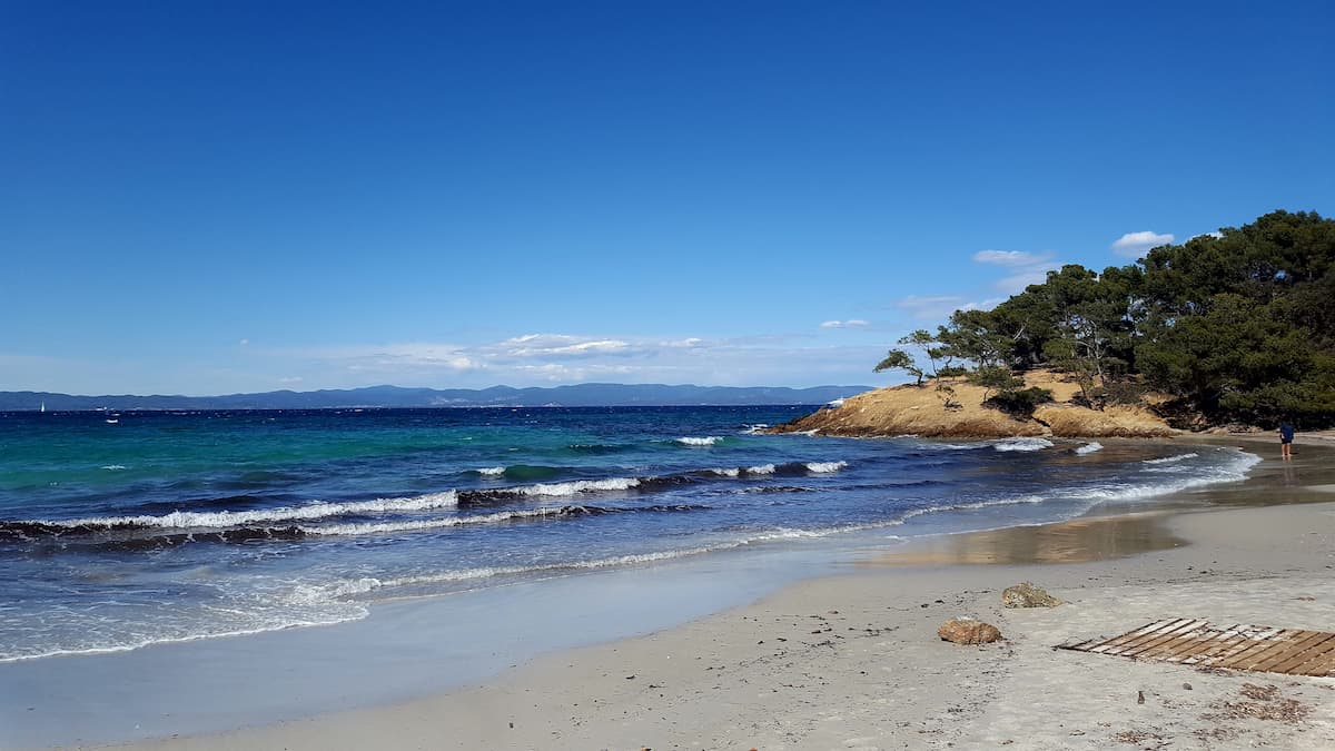 Plage d'Argent sur l'île de Porquerolles