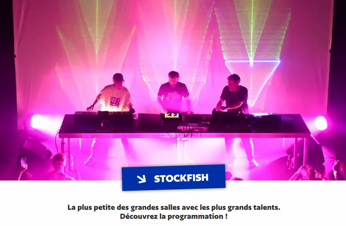 visuel d'un dj-set a six mains au stockfish nice, la petit salle qui monte route de turin